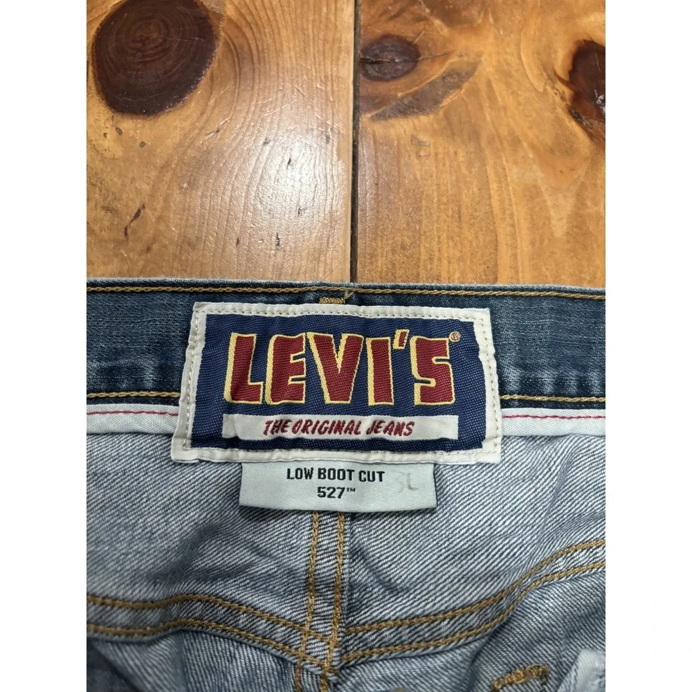 Levi's 527 Low Boot Cut Men's Jeans W38 L30 Medium Wash Blue Denim